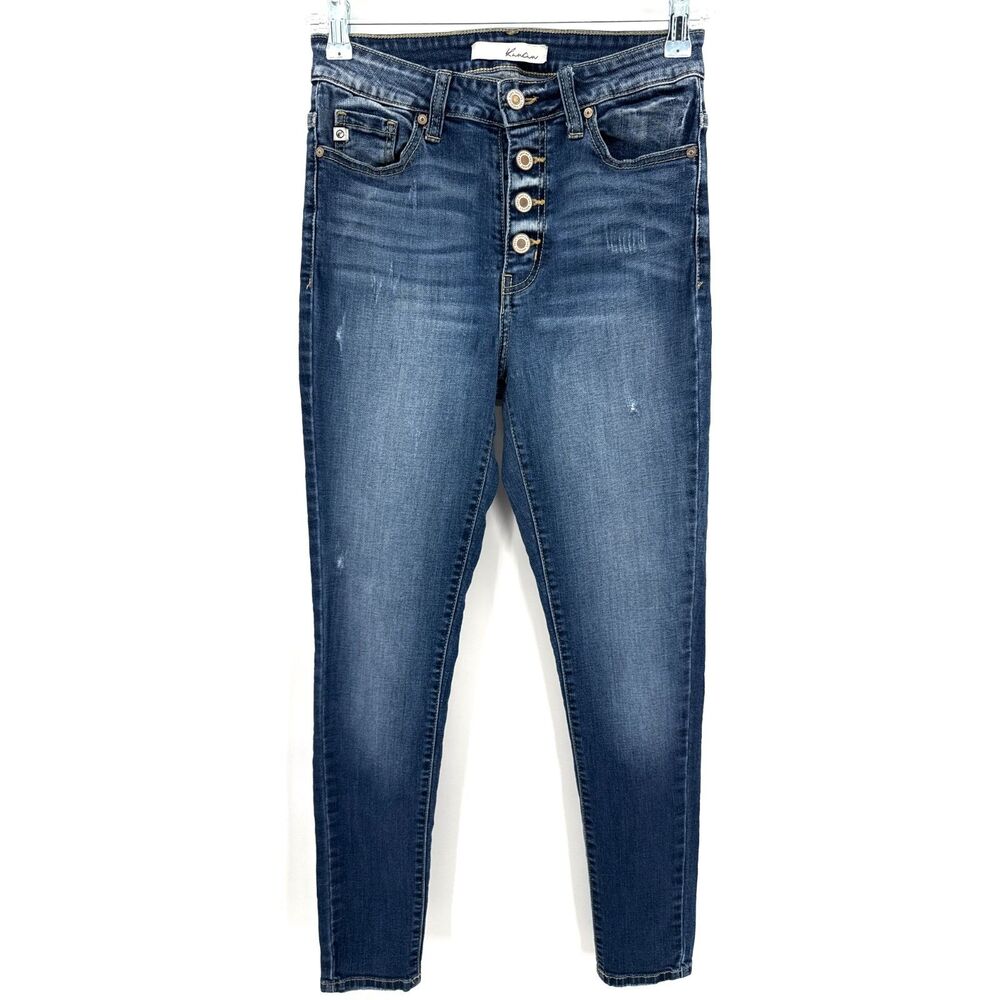 KANCAN High Rise Button Fly Skinny Ankle Jeans Size 26
